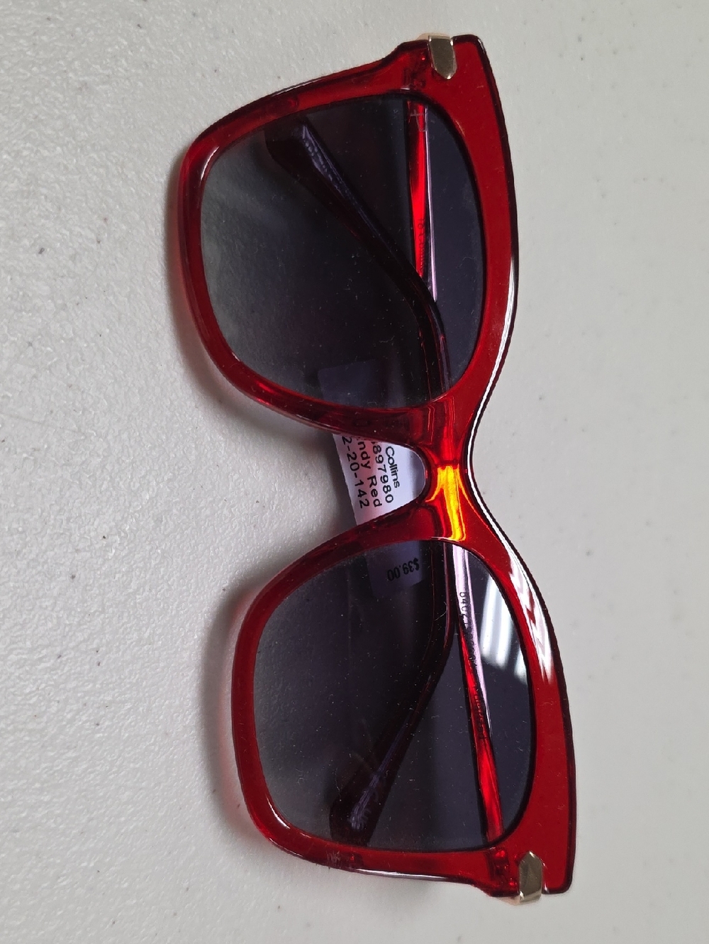 Bold Red Women's Sunglasses with Dark Lenses - Unbranded